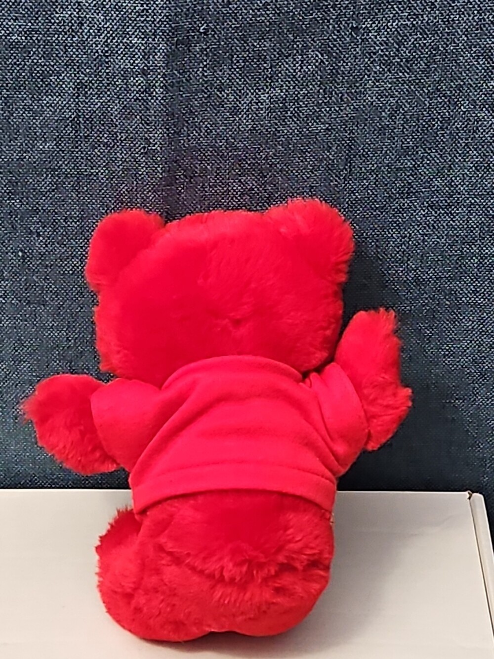 Vintage 1986 Crayola Teddy Bear Plush | Red Crayon Shirt | 7" Stuffed Animal | - Picture 6 of 16